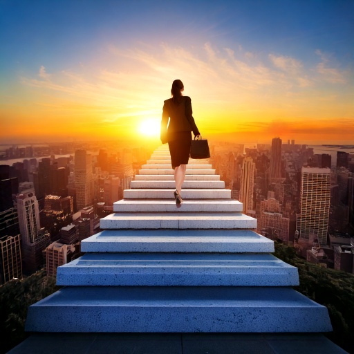 Women on business growth ladder